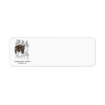 Dressage Horses in Collected Trot Canter Custom Return Address Label