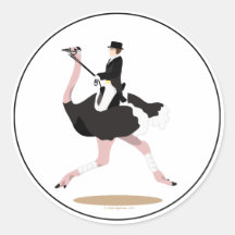 Dressage Ostrich Stickers