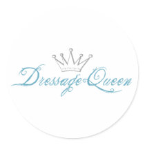 Dressage Queen Round Sticker