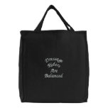Dressage Riders Balanced Embroidered Tote Bag