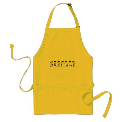 Dressage (text and horses) aprons by dogsandhorses