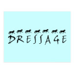 Dressage (text and horses) post cards