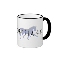 Dressage Trot w/ Text (blue) Mug
