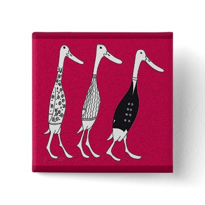 Dressed ducks button by Annaart