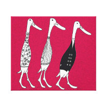 Dressed ducks canvas prints