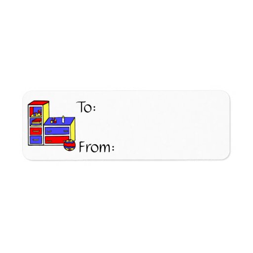 dresser primary coloured labels