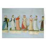 Dresses and costumes in vogue greeting cards