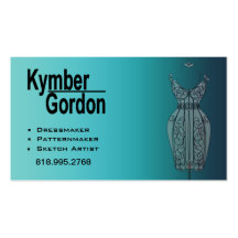 "Dressmaker Mannequin II" - Patternmaker Seamtress Business Cards