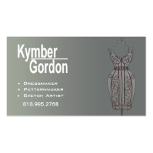 "Dressmaker Mannequin II" - Patternmaker Seamtress Business Cards