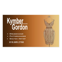 "Dressmaker Mannequin II" - Patternmaker Seamtress Business Card Template