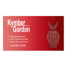 "Dressmaker Mannequin II" - Patternmaker Seamtress Business Card Templates