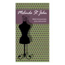 Dressmaker Mannequin Sewing Fashion Designer Business Cards