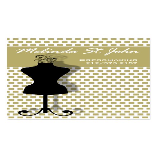 Dressmaker Mannequin Sewing Fashion Designer Business Card