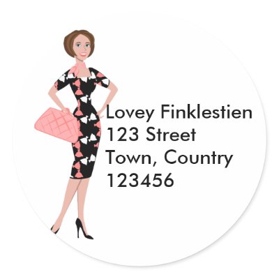 Dressy Dress Round Stickers by trennea