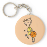 Dribbling Girl Basketball Tshirts and Gifts Key Chains
