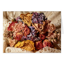 Dried Flower Bouquet Greeting Cards