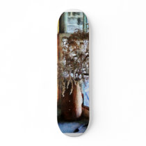 Dried Flowers on Windowsill Skate Board Decks