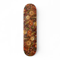 Dried flowers skateboard