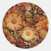 Dried flowers stickers