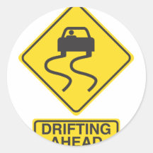 Drifting Ahead Sticker