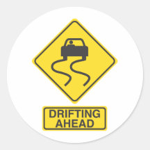 Drifting Ahead Stickers