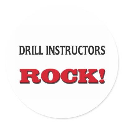 Drill Instructors Rock Round Stickers by jobshirt