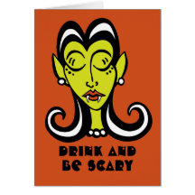 Drink and Be Scary Note Card