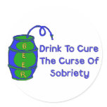 Drink Beer Round Sticker