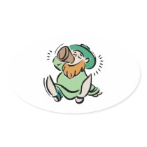 Drink It Your Irish Oval Sticker