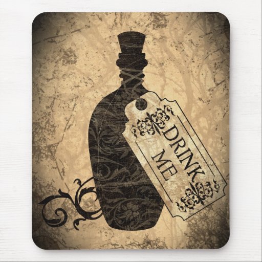 Drink Me Bottle Mousepads
