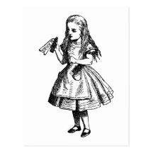 Drink Me Inked Black Postcards