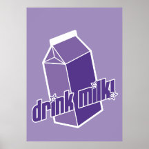 drink milk purple poster