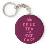 Drink Tea and Eat Cake Keychain