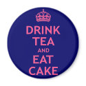 Drink Tea and Eat Cake magnets