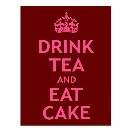 Drink Tea and Eat Cake Postcards