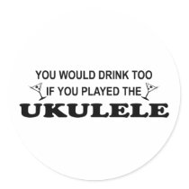 Drink Too - Ukulele stickers
