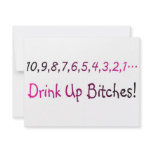 Drink Up Bitches Pink Black Custom Invites