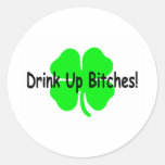 Drink Up Bitches St Patricks Day Stickers