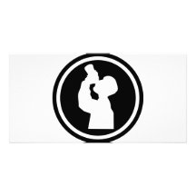 drinking alcohol icon photo card template