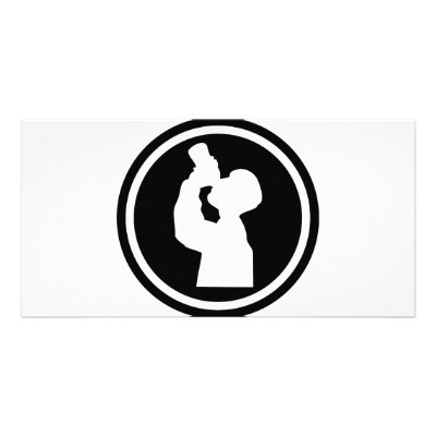 drinking alcohol icon photo card template by TomaniacLines