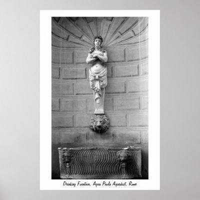 Drinking Fountain Rome Poster by moonrisings