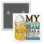 Drinking Team Rugby Buttons