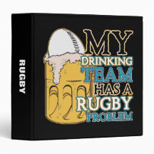 Drinking Team Rugby Vinyl Binder