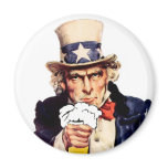 Drinking Uncle Sam Refrigerator Magnets