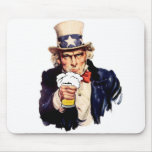 Drinking Uncle Sam Mouse Pads