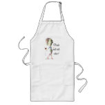 Drinks well with others, funny Wine art Aprons