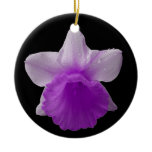 Dripping Daffodil Purple Custom Birthday Ornaments