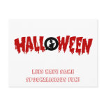 dripping halloween text-party invite postcard