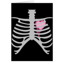 Dripping Heart in Ribcage Greeting Card