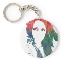 drippy girl key chain